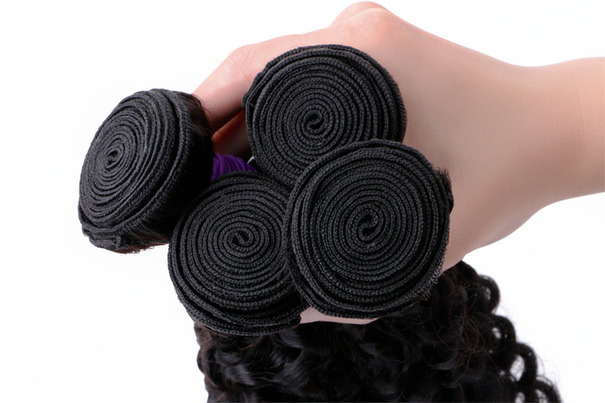 Tissage deep curly brésilien cheveux humains Remy noir naturel - vue 3