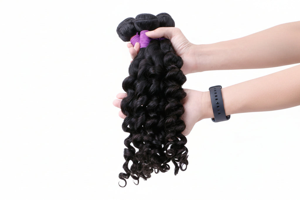 Tissage loose deep wave cheveux humains Remy noir naturel - vue 2