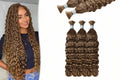 Mèches italian curly sans trame cuivré brun 30 - vue 1