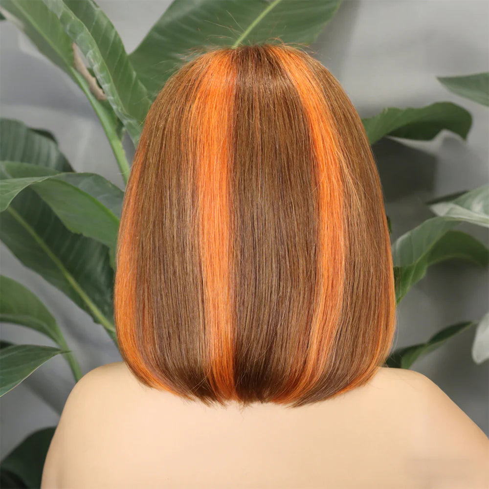 Perruque bob closure 4x4 HD lisse cheveux humains bruts vierges Remy - vue 5