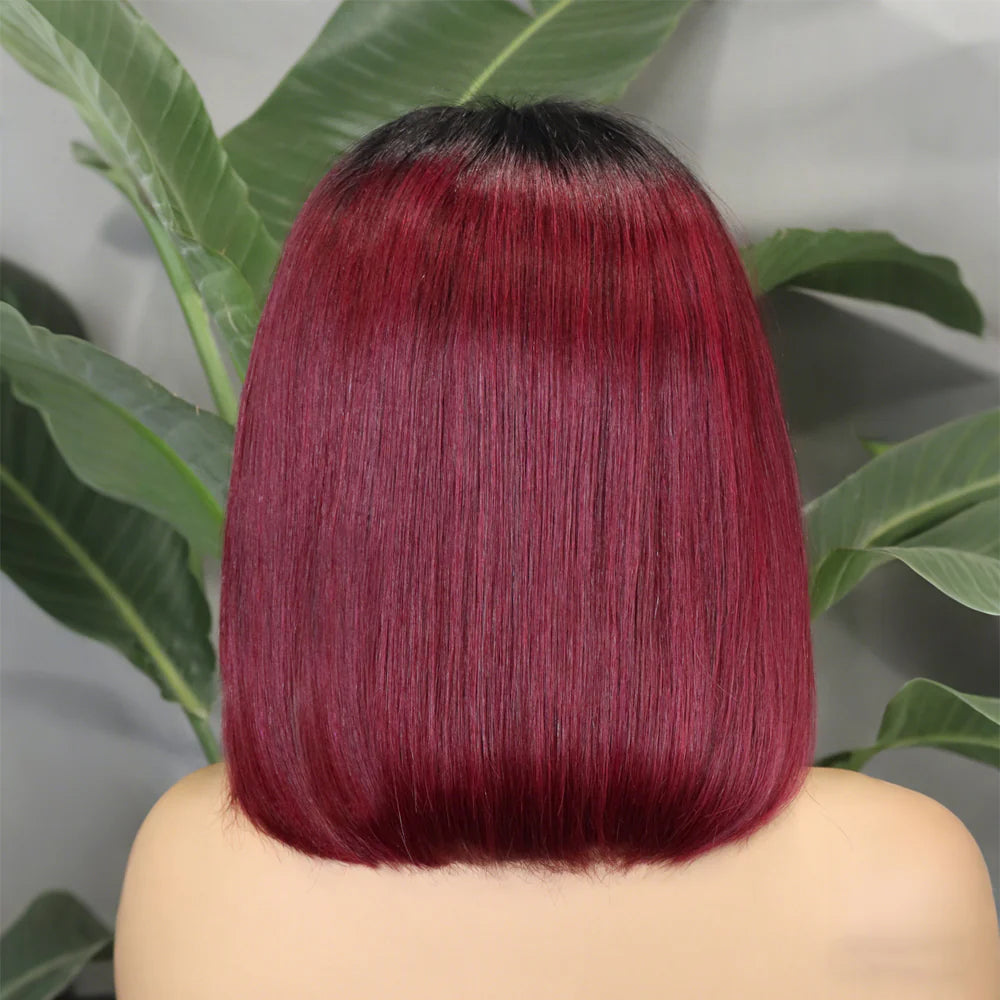 Perruque bob closure 4x4 HD lisse cheveux humains bruts vierges Remy - vue 2