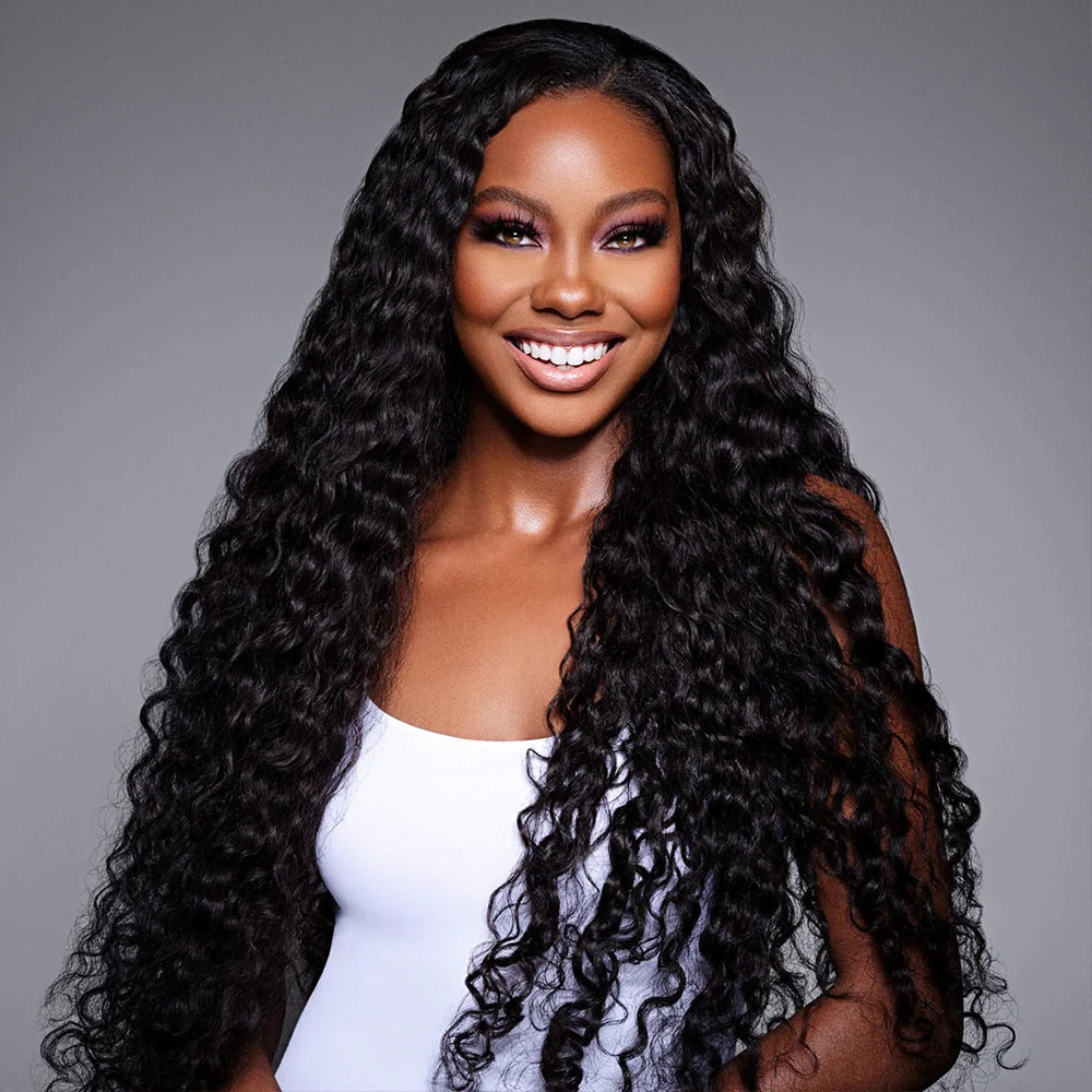 Perruque lace front deep wave 220% 13x4 22 pouces - vue générale