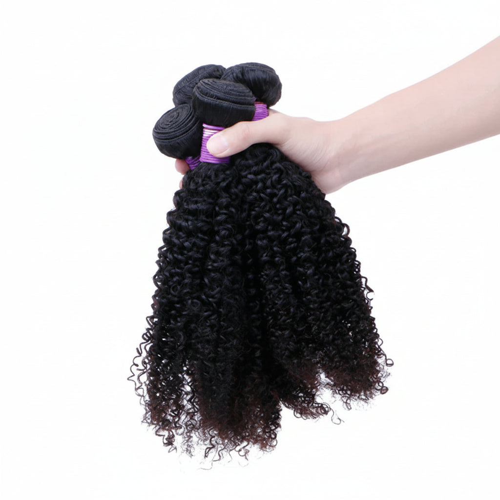 Tissage kinky curly cheveux humains vierges indiens - vue 2