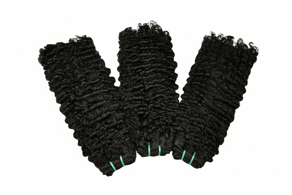 Tissage bouclé birman noir naturel cheveux humains Remy - vue 7