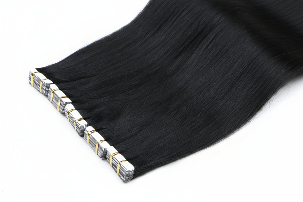 Extensions adhésives tape-in noir naturel raw remy - vue 2
