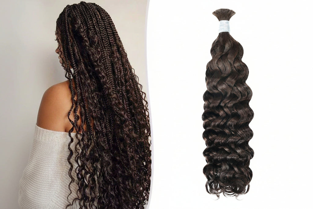Mèche italian curly deep wave sans trame brun foncé 2 - vue 2