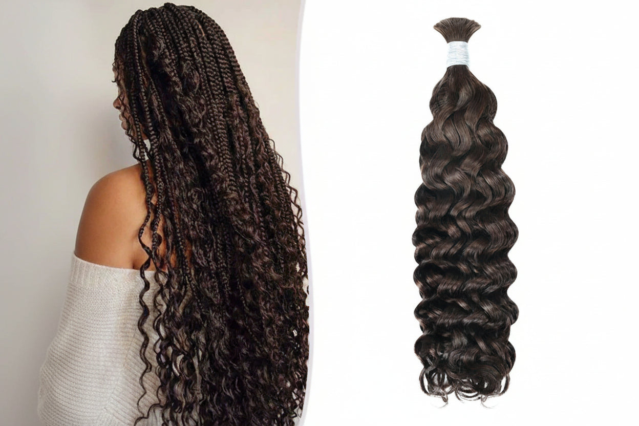 Mèche italian curly deep wave sans trame brun foncé 2 - vue 2