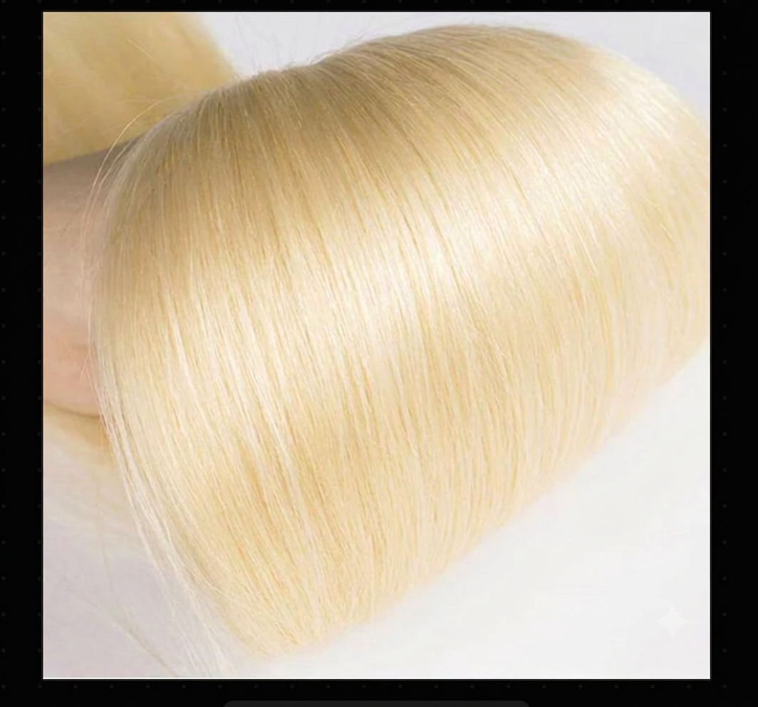 Extensions lisses cheveux humains Remy blond platine 613 - vue 4