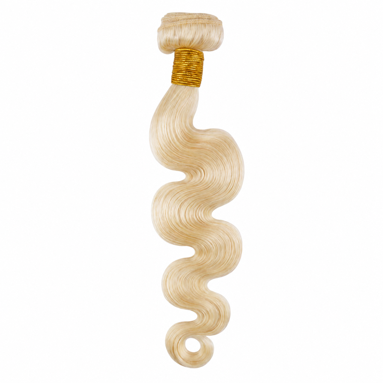 Tissage body wave cheveux humains Remy blond platine 613 - vue 2