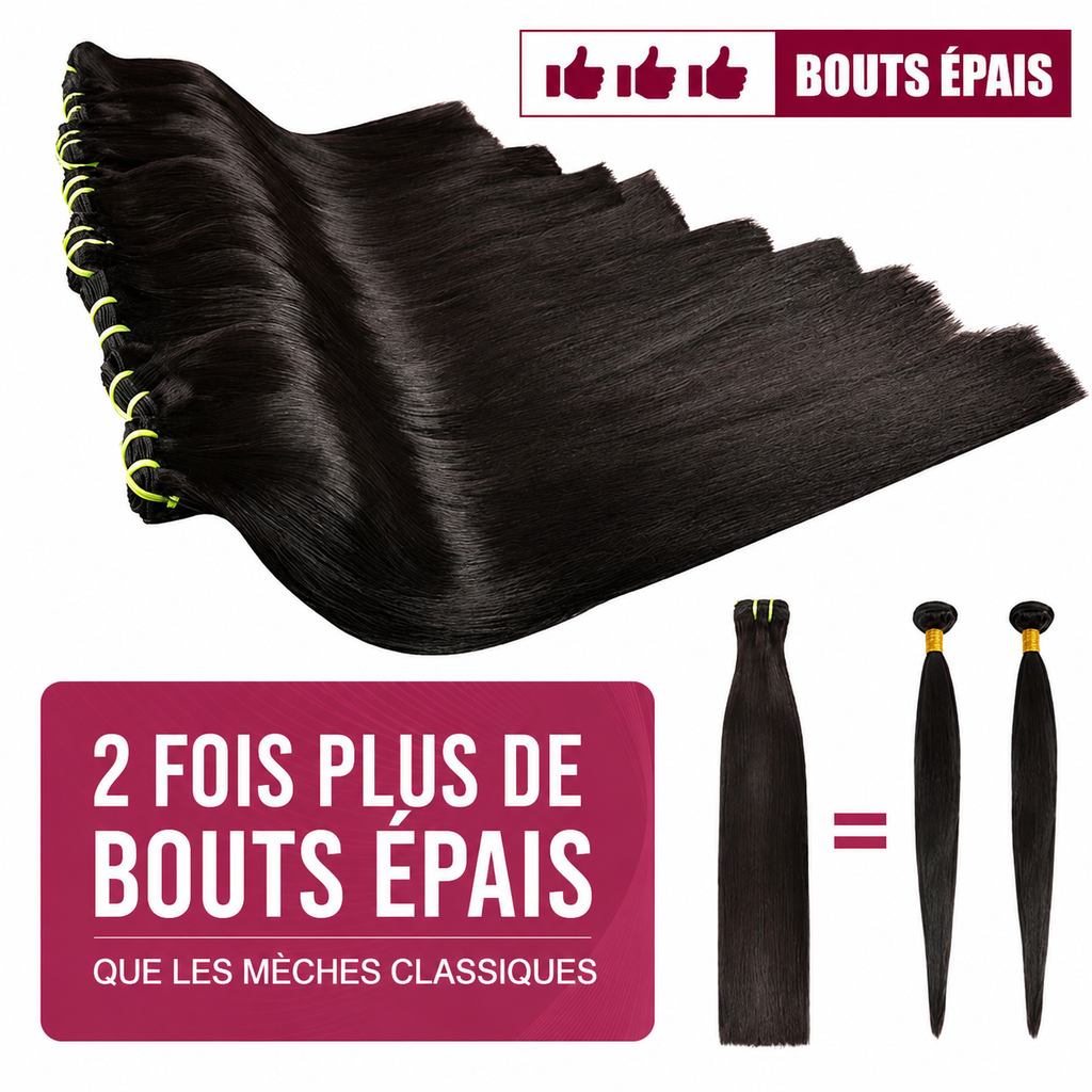 Tissage cheveux humains bruts vietnamiens 100% Remy - vue 2