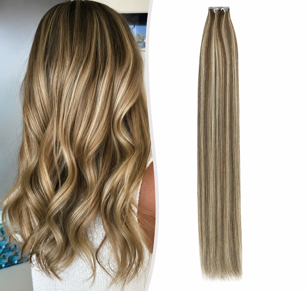 Extensions adhésives invisibles 22 pouces cheveux humains premium Remy - vue 5