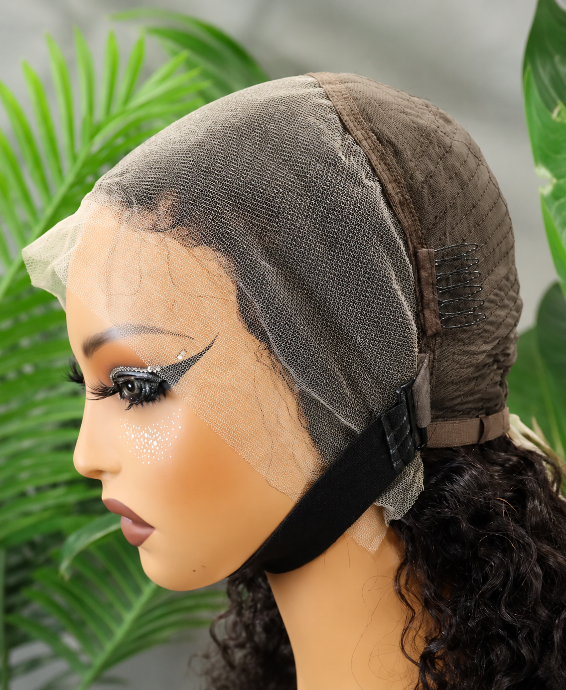 Perruque full frontal lace water wave 280% couleur naturelle - vue 3