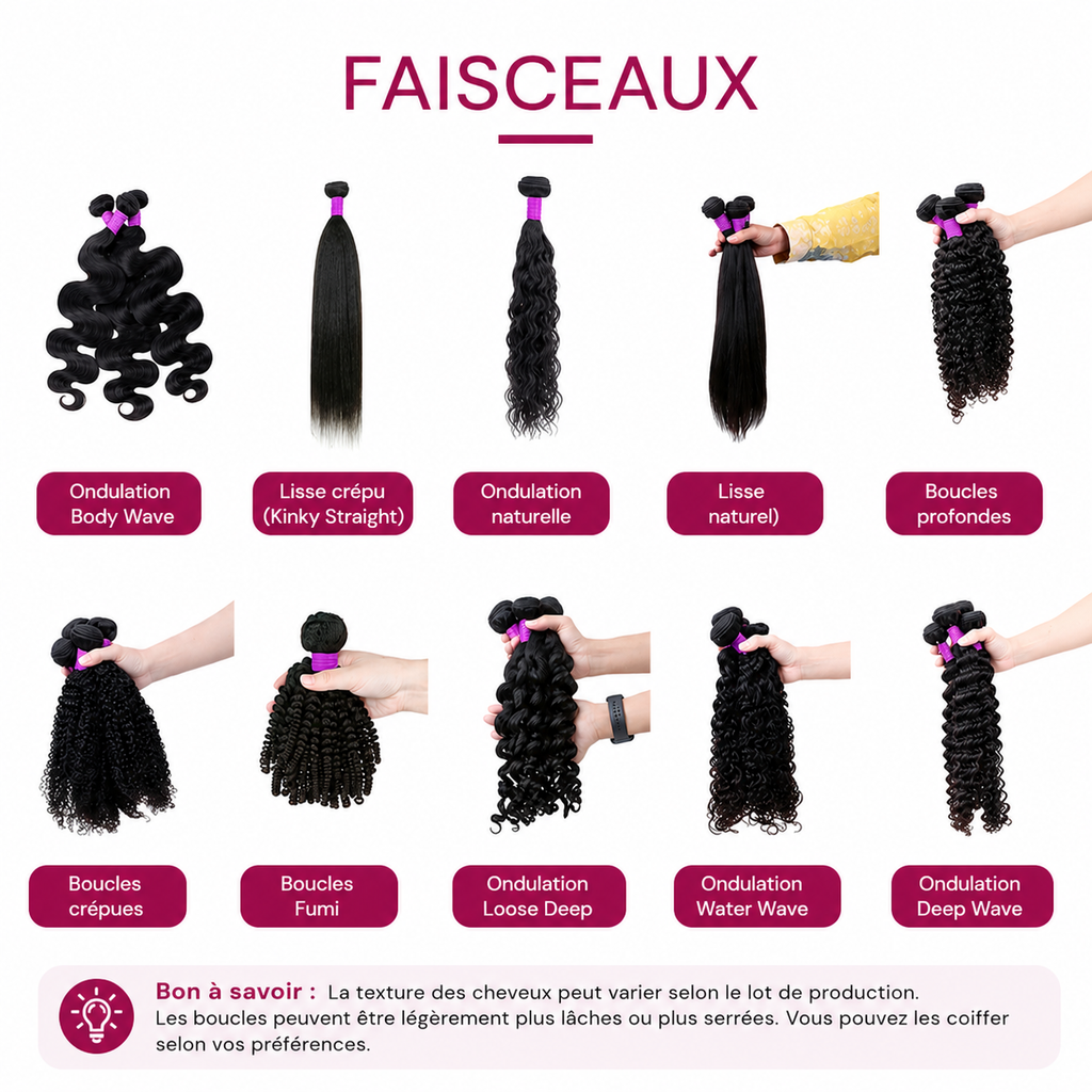 Tissage loose wave malaisien cheveux humains Remy noir naturel - vue 4