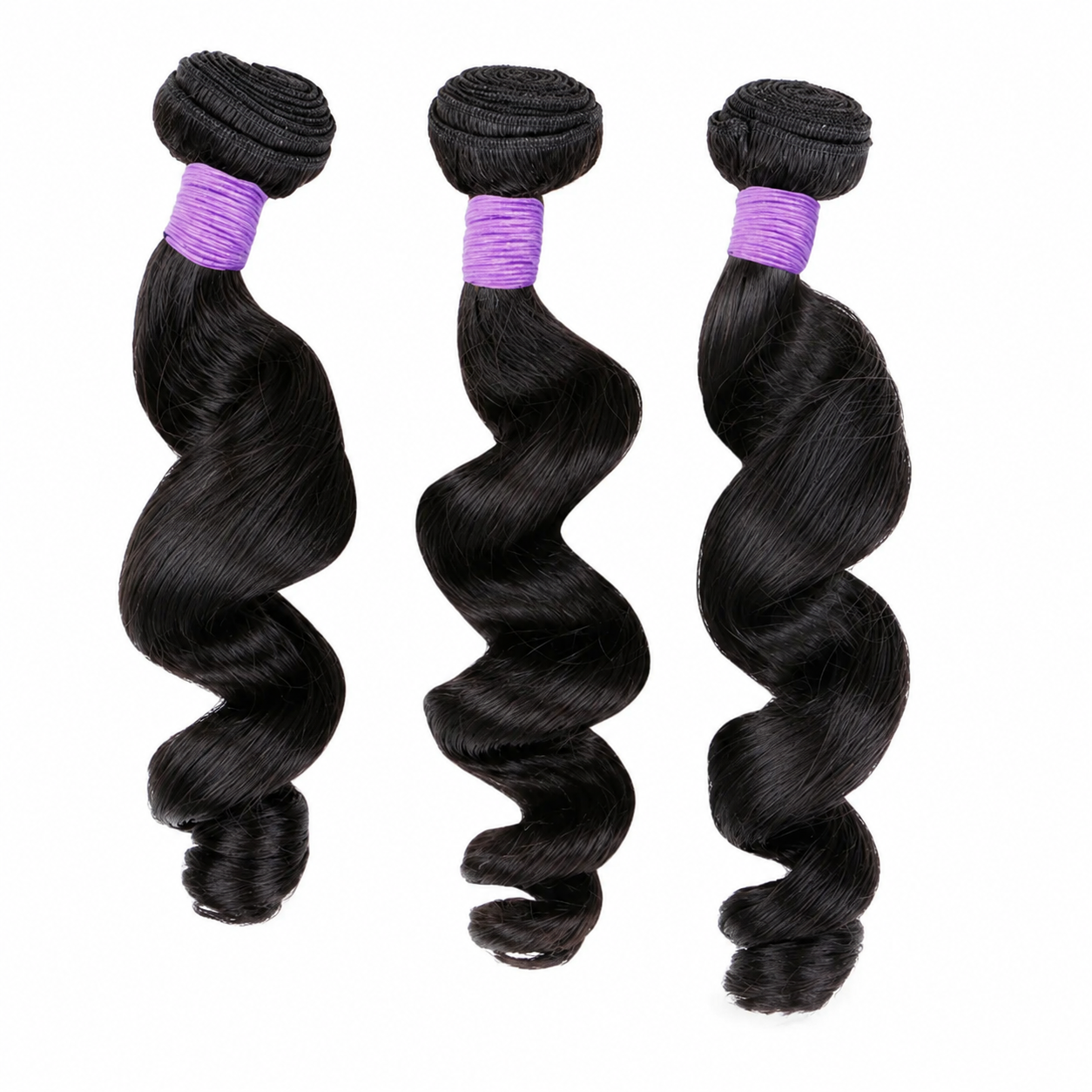 Tissage loose wave cheveux humains Remy noir naturel - vue 2