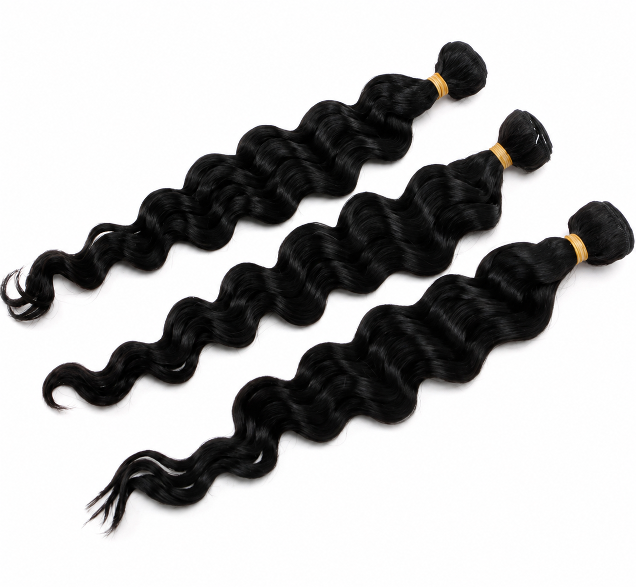 Tissage loose wave malaisien cheveux humains Remy noir naturel - vue 3