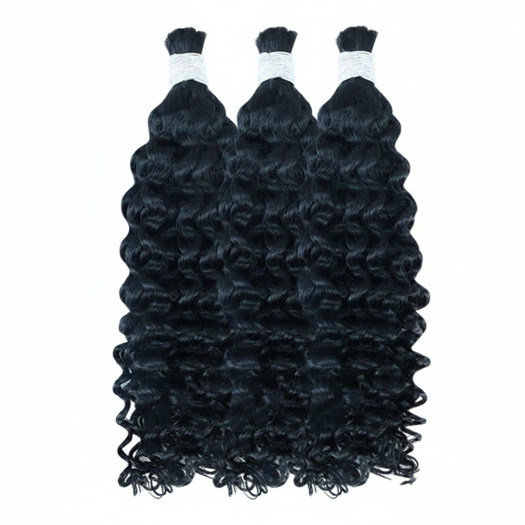 Mèche deep curly sans trame noir intense jet black - vue 2