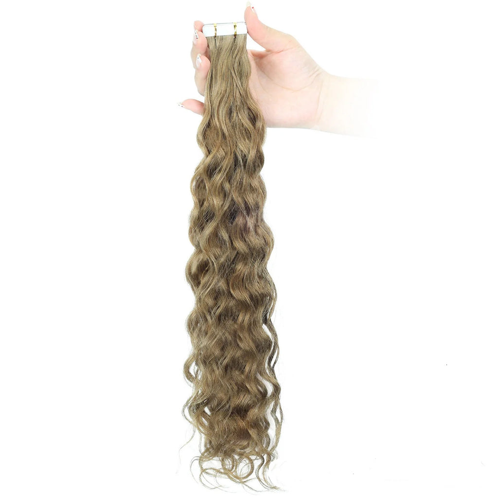 Extensions tape-in water wave cheveux humains Remy - vue 2