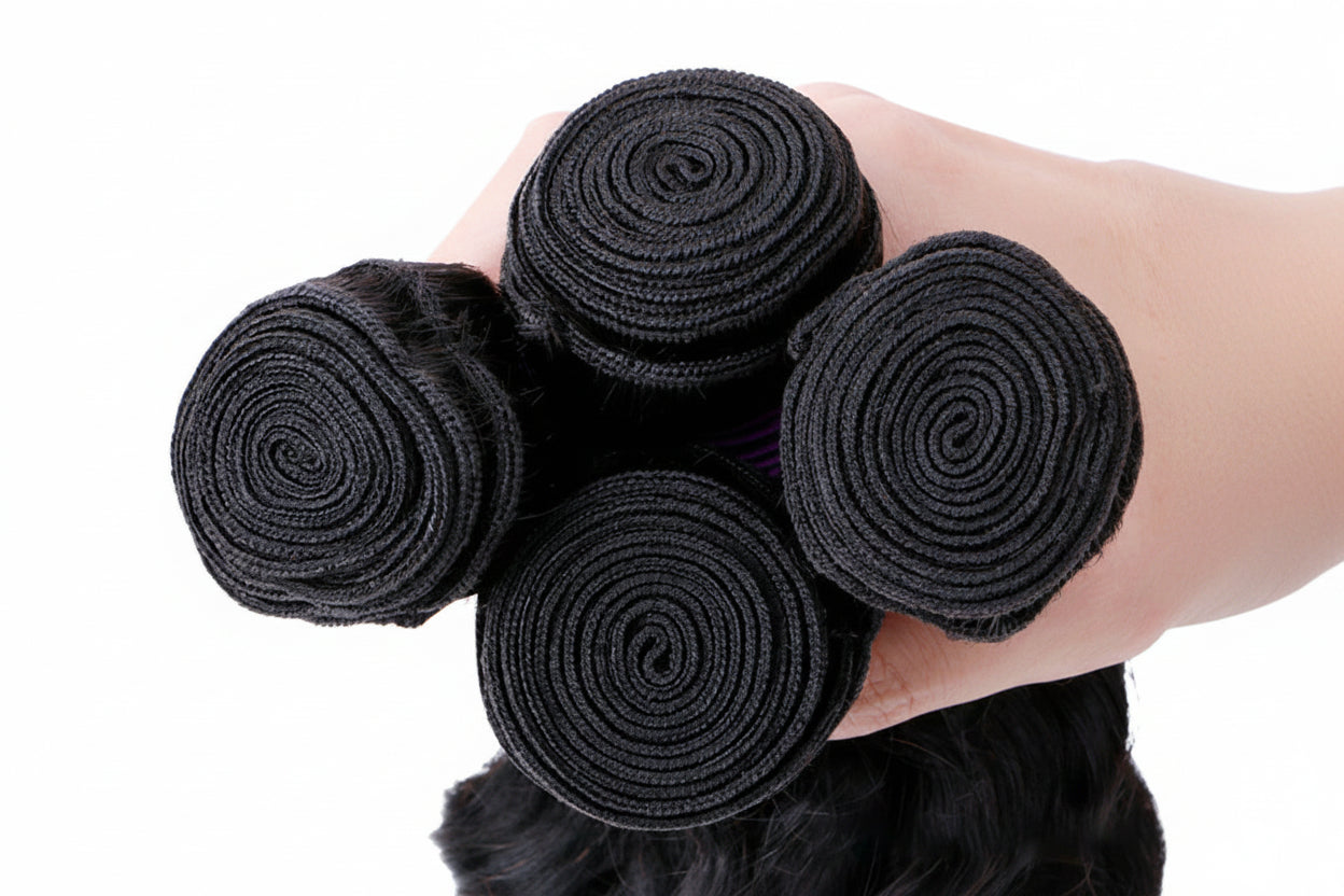 Tissage loose deep wave cheveux humains Remy noir naturel - vue 5