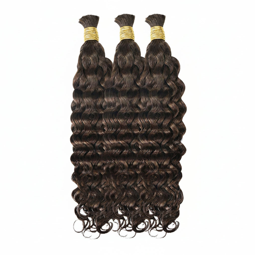 Mèches italian curly deep wave sans trame brun chocolat 4 - vue 3