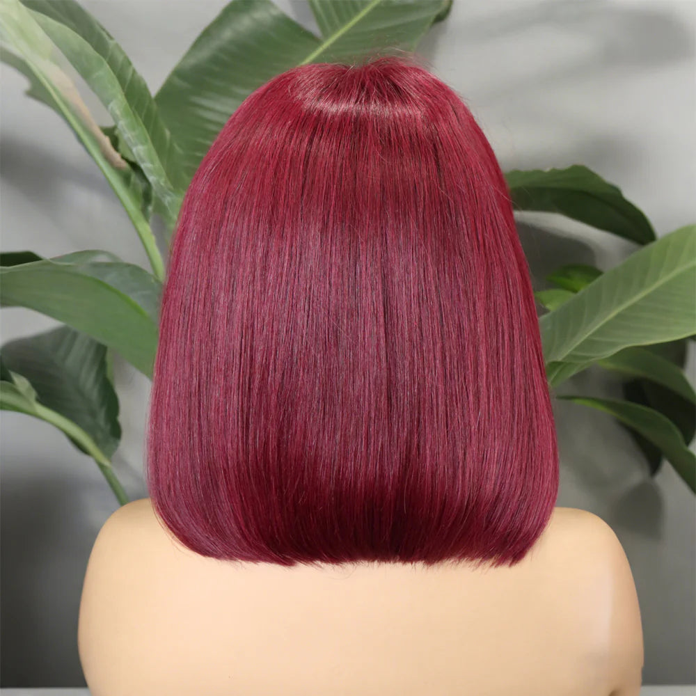 Perruque bob closure 4x4 HD lisse cheveux humains bruts vierges Remy - vue 7