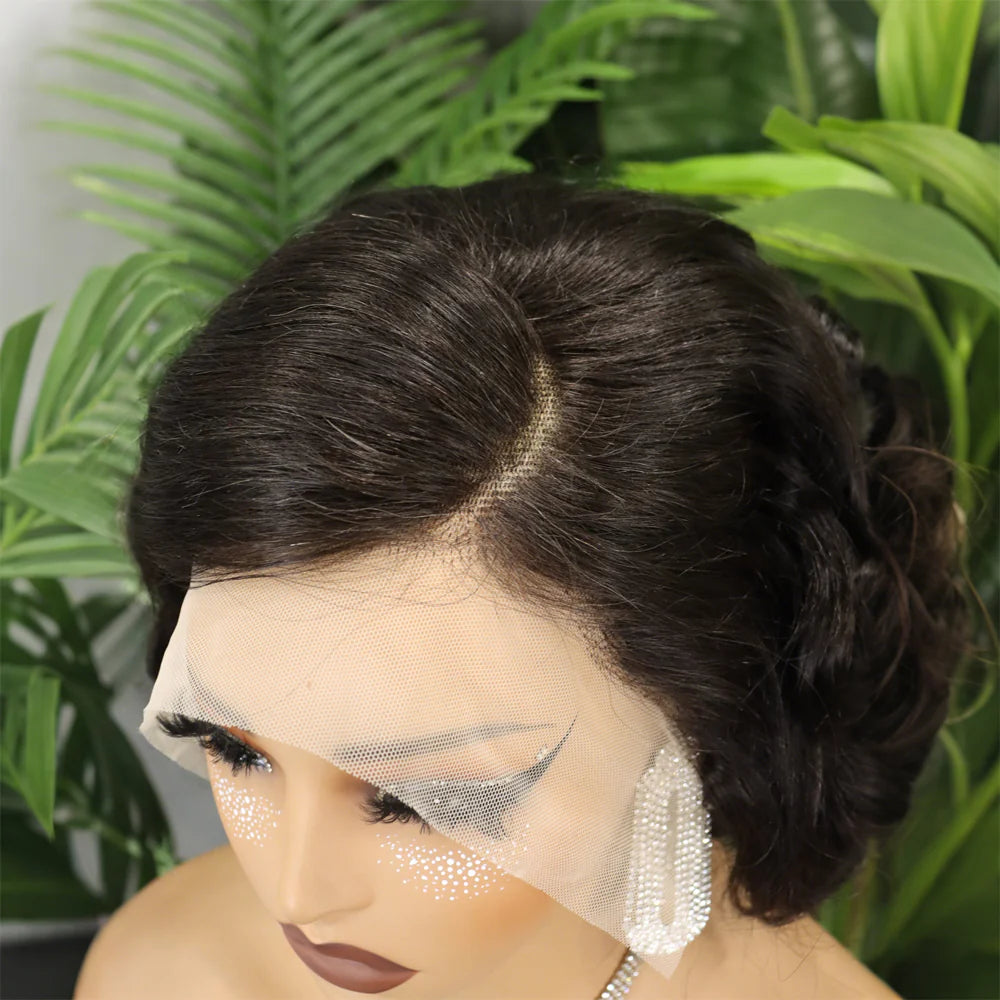 Perruque lace front pixie 13x4 cheveux humains vierges Remy - vue 7