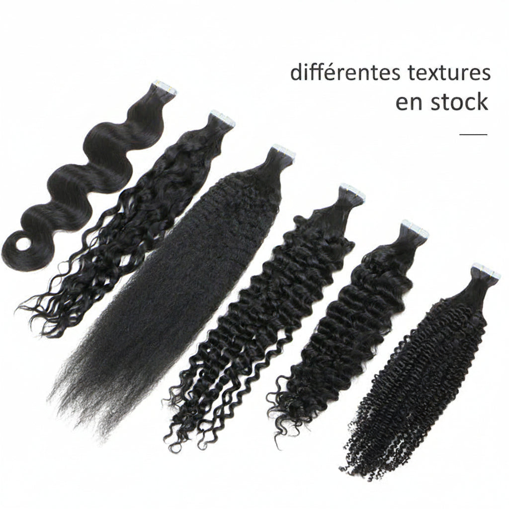 Extensions tape-in kinky curly 22 pouces - vue 2