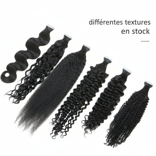 Extensions tape-in kinky curly 22 pouces - vue 2