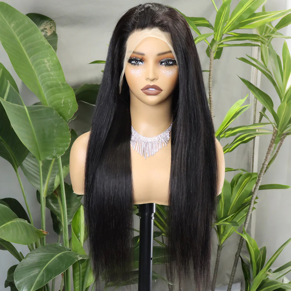 Perruque full frontal lace lisse 280% couleur naturelle - vue 3